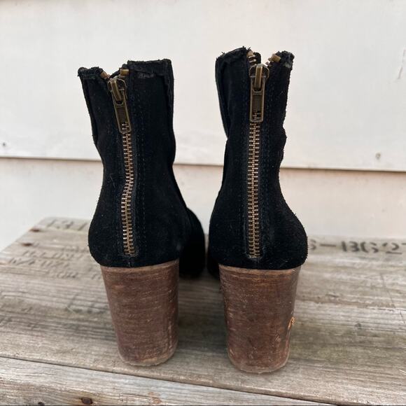 Steve Madden Country black suede heeled leather booties - Picture 5 of 9